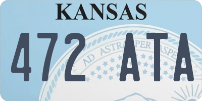 KS license plate 472ATA