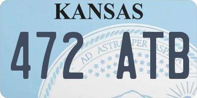 KS license plate 472ATB
