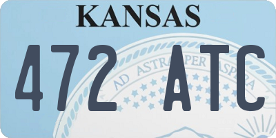 KS license plate 472ATC