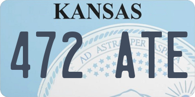 KS license plate 472ATE