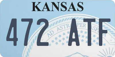 KS license plate 472ATF