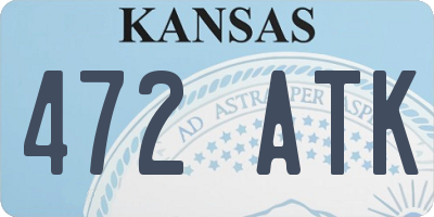 KS license plate 472ATK