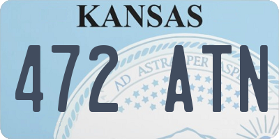 KS license plate 472ATN