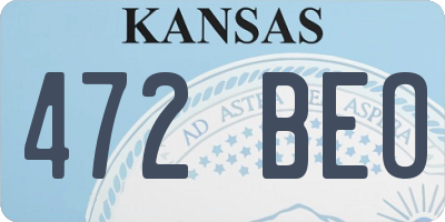 KS license plate 472BEO