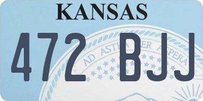 KS license plate 472BJJ