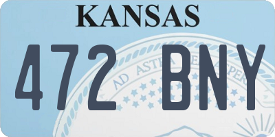 KS license plate 472BNY