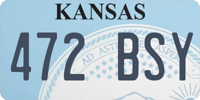 KS license plate 472BSY
