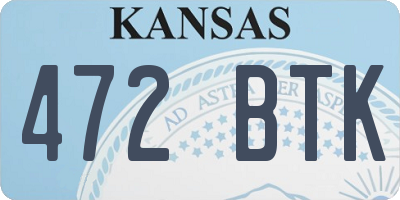 KS license plate 472BTK