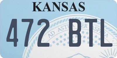 KS license plate 472BTL