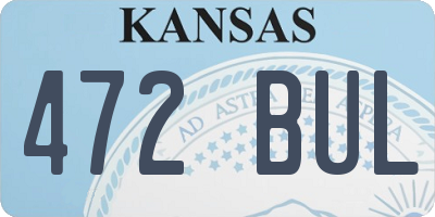 KS license plate 472BUL