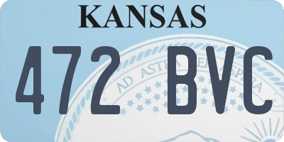 KS license plate 472BVC