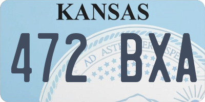 KS license plate 472BXA
