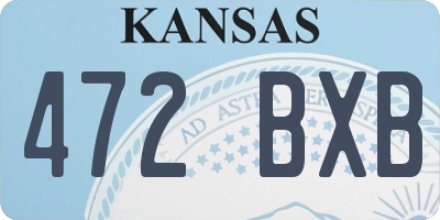 KS license plate 472BXB