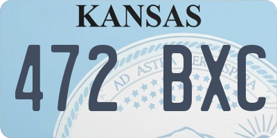 KS license plate 472BXC
