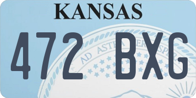 KS license plate 472BXG