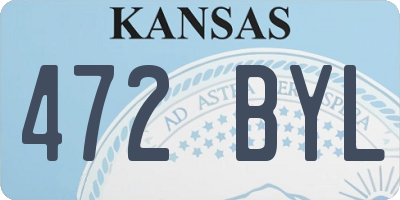 KS license plate 472BYL