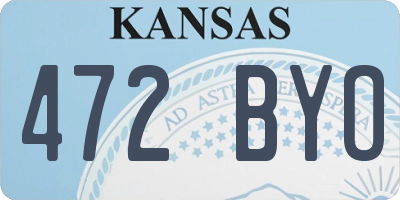 KS license plate 472BYO