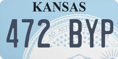 KS license plate 472BYP