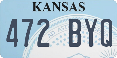 KS license plate 472BYQ