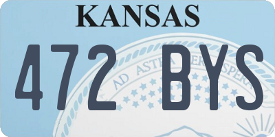KS license plate 472BYS