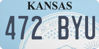 KS license plate 472BYU
