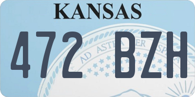 KS license plate 472BZH