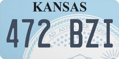 KS license plate 472BZI