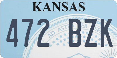 KS license plate 472BZK