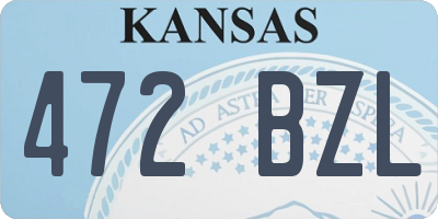 KS license plate 472BZL