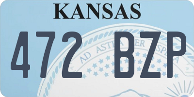 KS license plate 472BZP