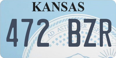 KS license plate 472BZR