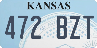 KS license plate 472BZT