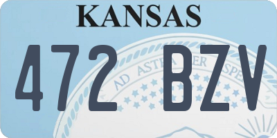 KS license plate 472BZV