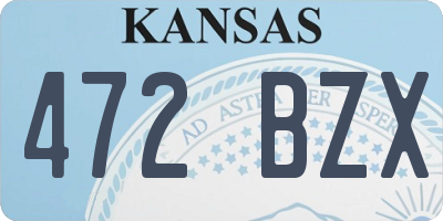 KS license plate 472BZX