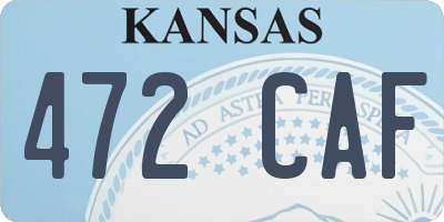 KS license plate 472CAF