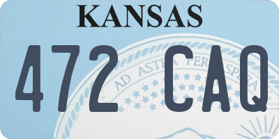 KS license plate 472CAQ