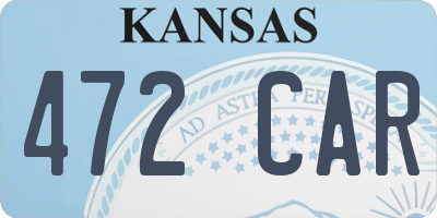 KS license plate 472CAR