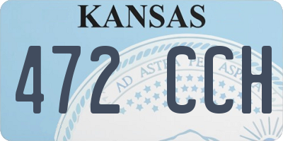 KS license plate 472CCH