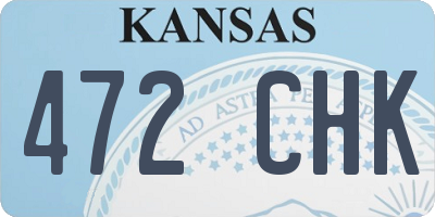KS license plate 472CHK