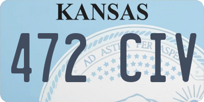 KS license plate 472CIV