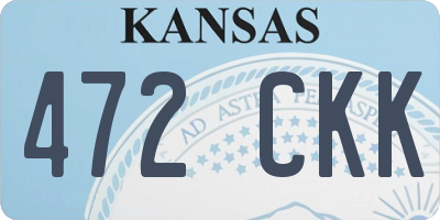 KS license plate 472CKK