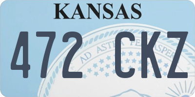 KS license plate 472CKZ