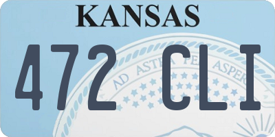 KS license plate 472CLI