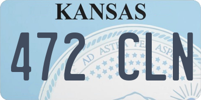 KS license plate 472CLN