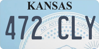 KS license plate 472CLY