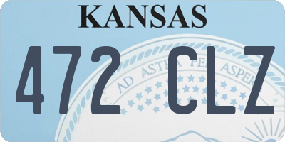 KS license plate 472CLZ