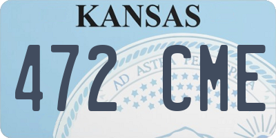 KS license plate 472CME