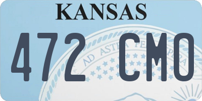 KS license plate 472CMO