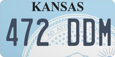 KS license plate 472DDM