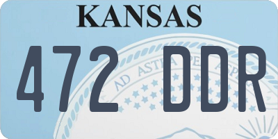 KS license plate 472DDR